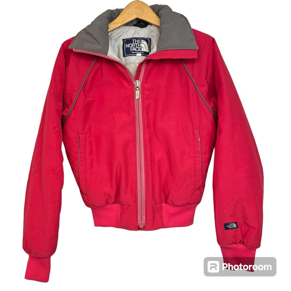 The North Face Vintage Coat Winter Ski Jacket Size 6 Pink Grey Made USA Retro